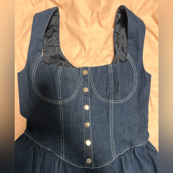 FORE Denim Mini Dress, Size M - Picture 5 of 6